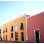 Pastel-colored houses