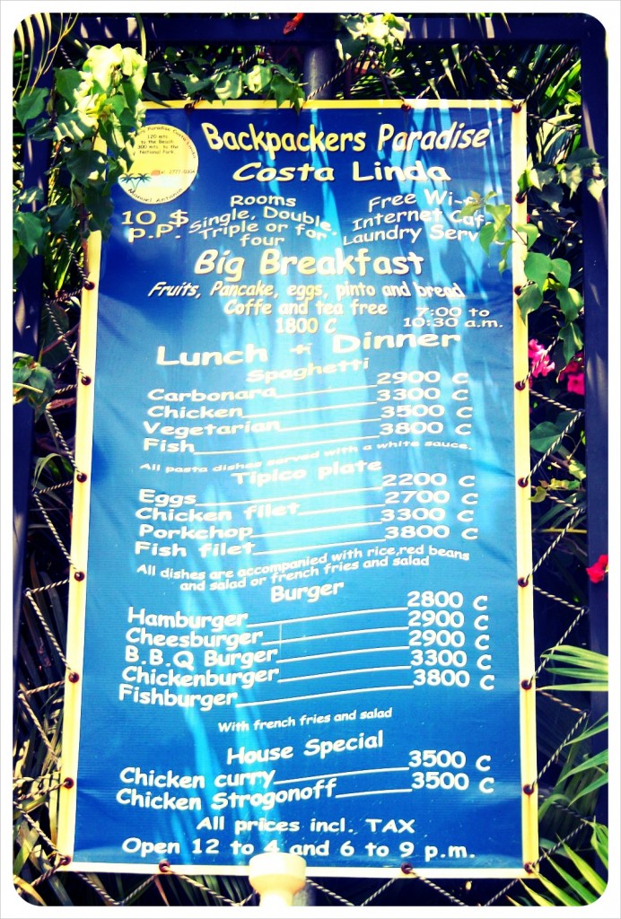 Backpackers Paradise Costa Linda Price List Backpackers Paradise Costa Linda Price List