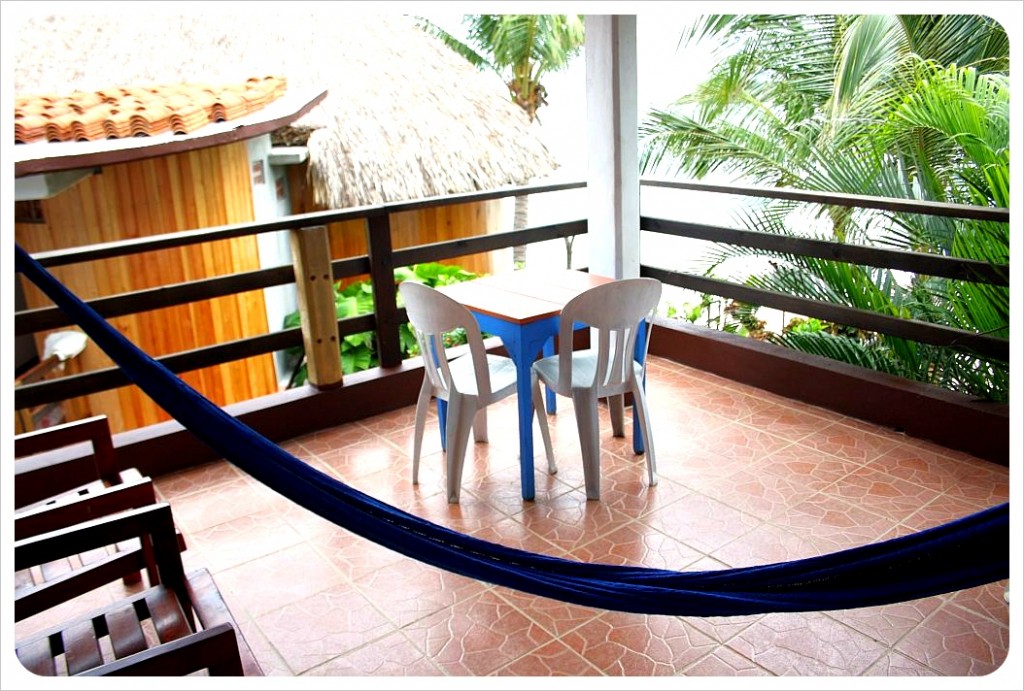 Our terrace at Posada Ziga Mazunte