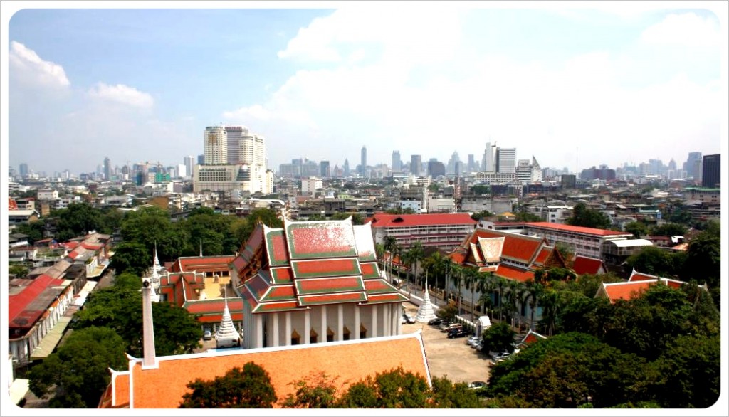 view over bangkok & temple
