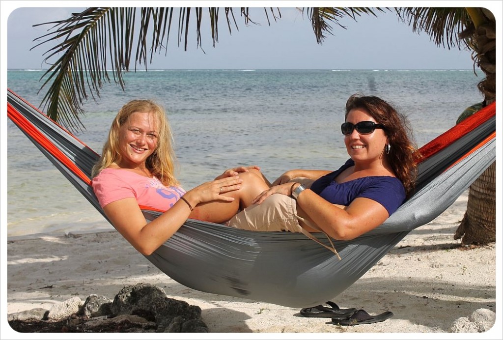 dani and jess in the eno hammock