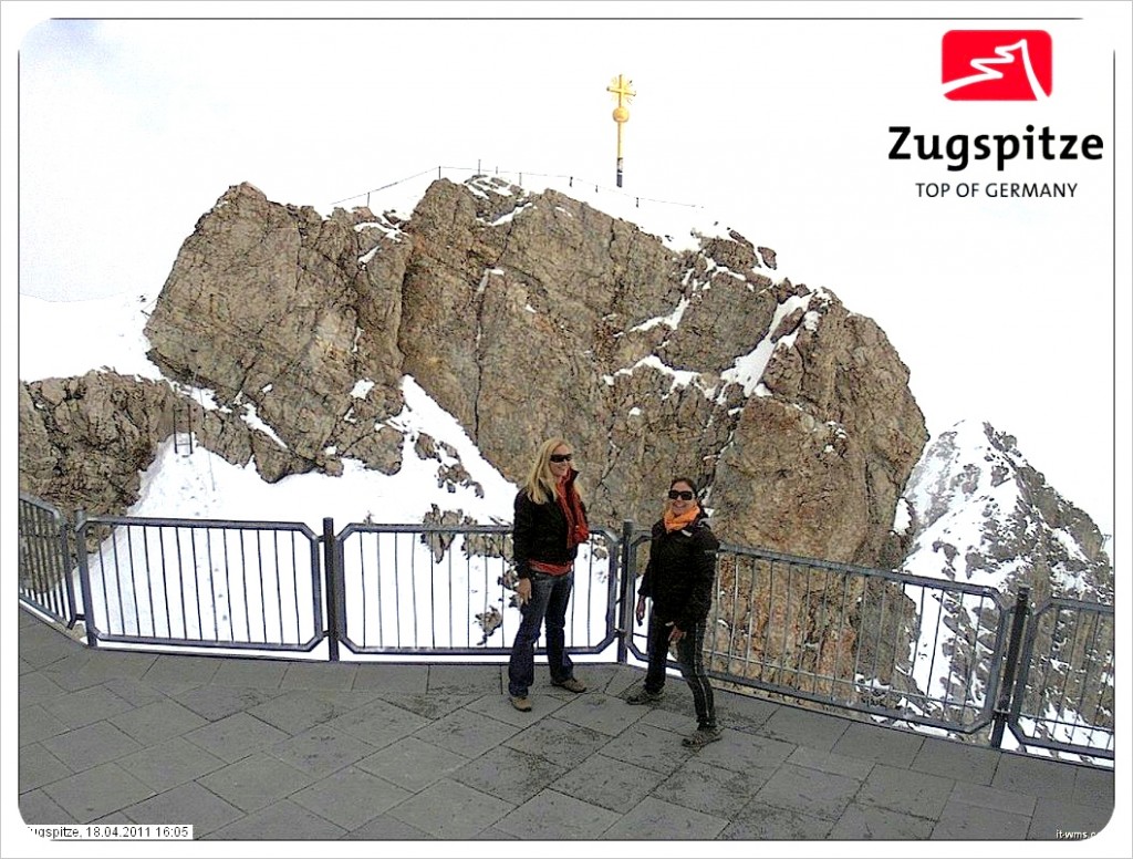 Globetrottergirls on Top of Germany Zugspitze