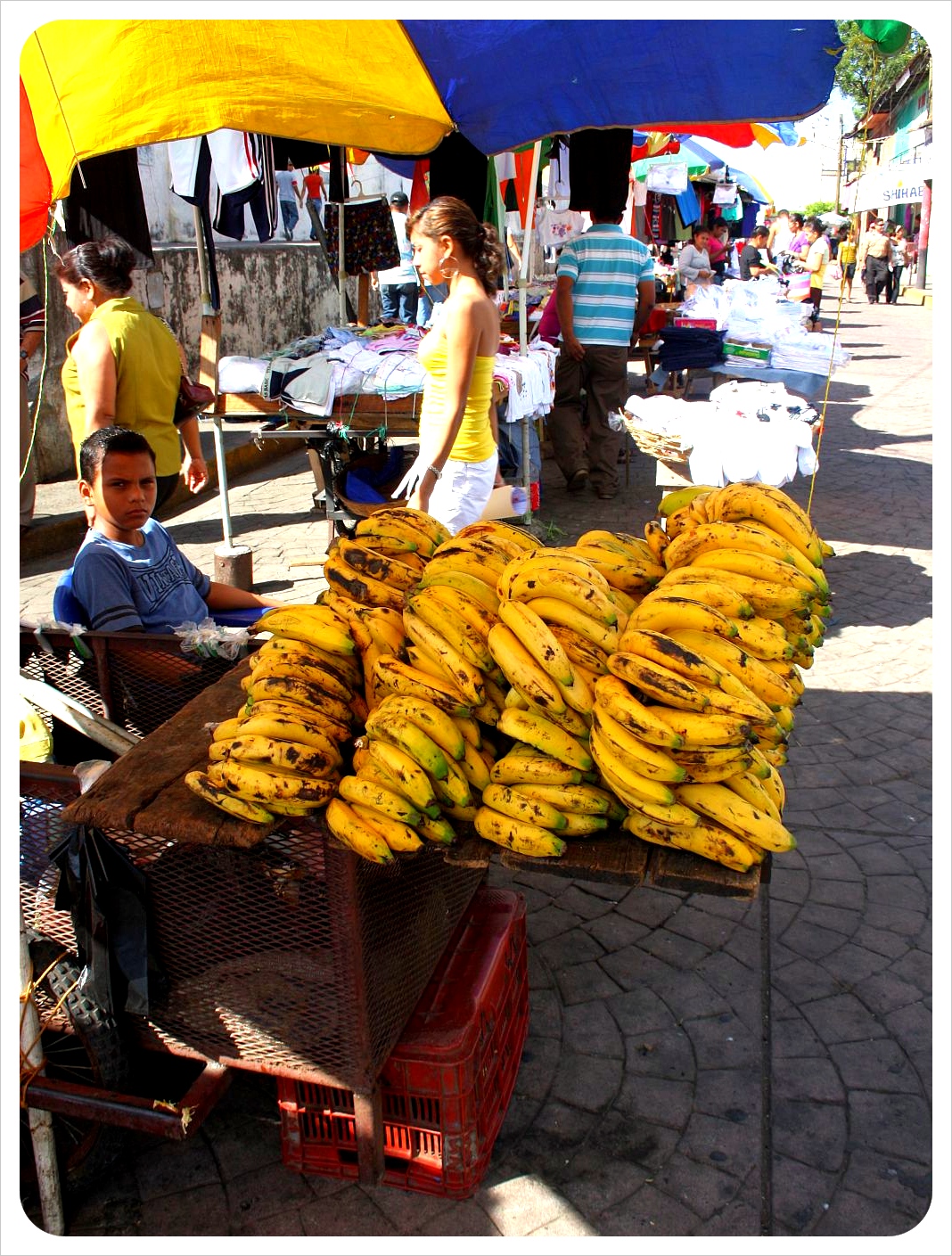 Banana vendor in Leon Nicaragua