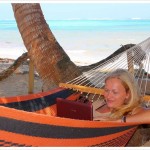 Dani with her Asus Netbook