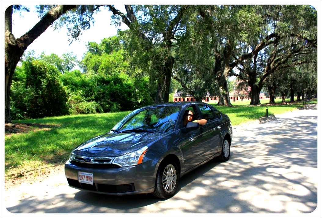 Our Ford Focus at Boone Hall Plantation