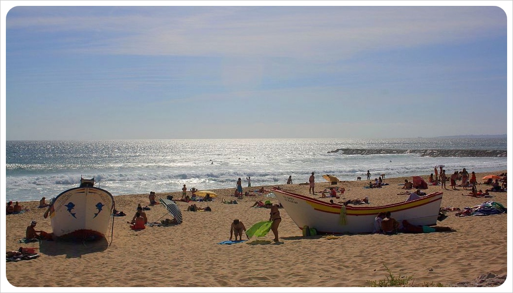 costa caparica beach portugal