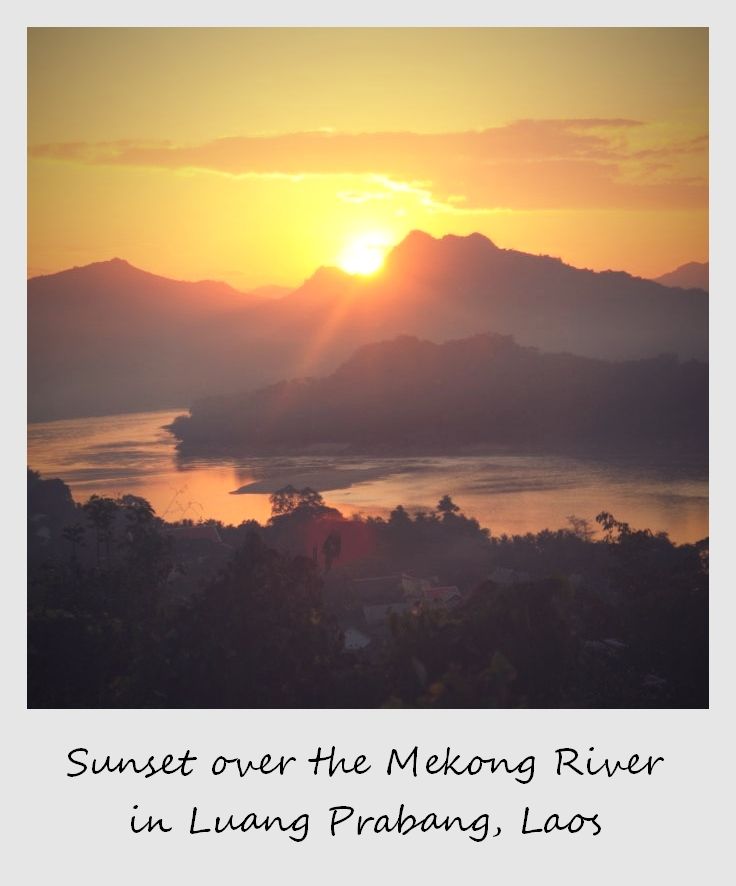 polaroid of the week laos luang prabang mekong river sunset