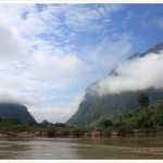 morning over the nam ou river laos