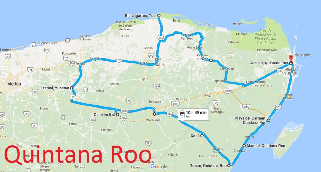 yucatan road trip itinerary