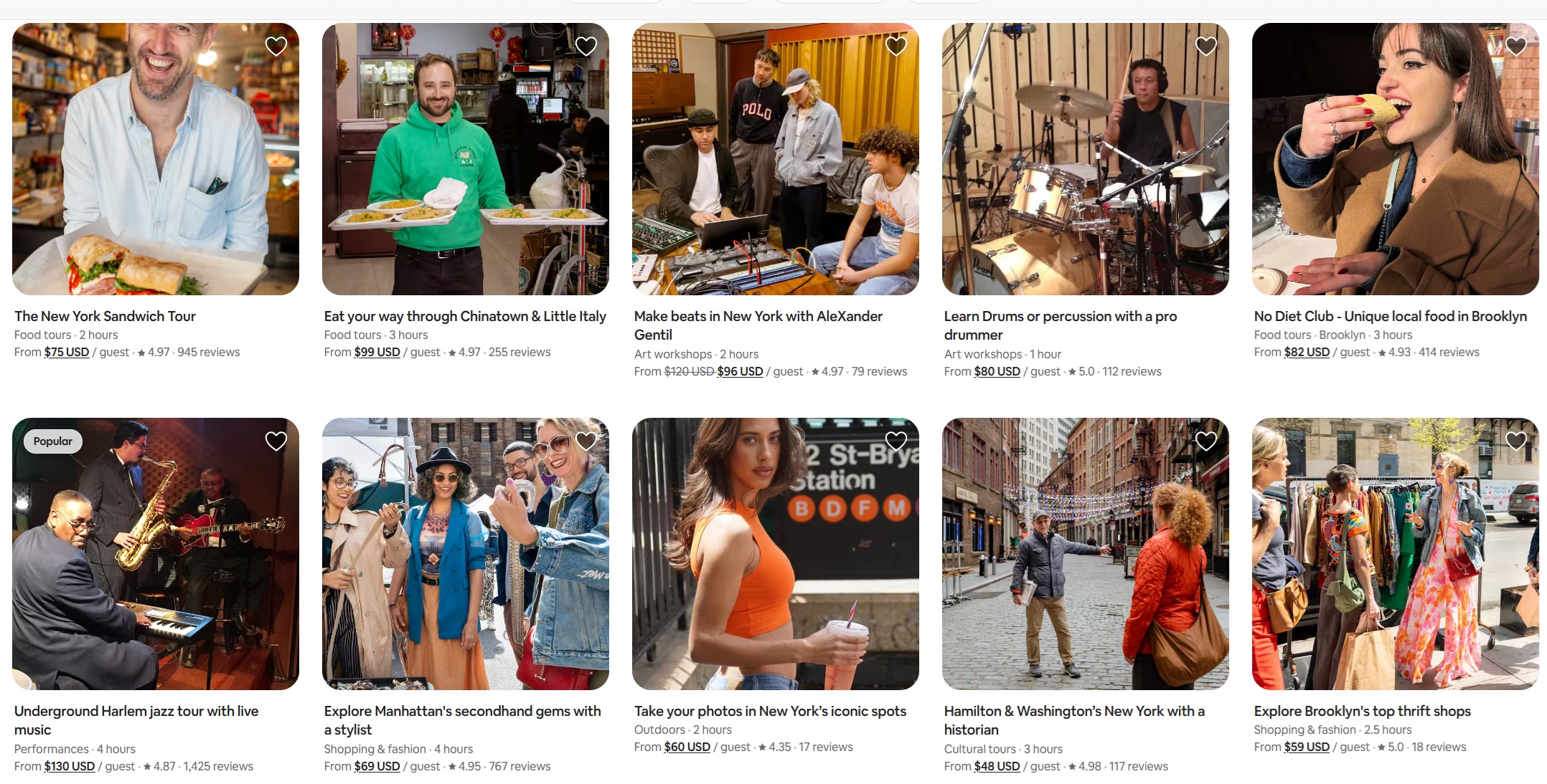 Click on this photo to see all Airbnb Experiences in New York City